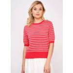 Short sleeve stripe knit