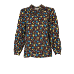 The Anna button print blouse