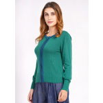 Zip-Through Stripe Cardigan