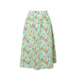 Lemonade print cotton skirt