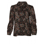 Pleated ditsy floral Print Blouse