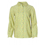 Pleated Triangle Print Blouse